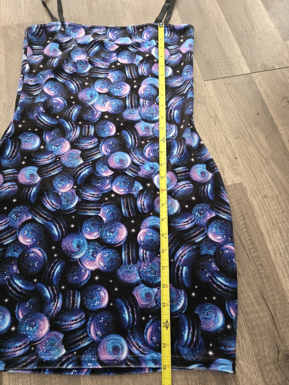 BLACKMILK SPACE MACAROONS Galaxy kawaii VELVET Mini Dress Purple/Blue M - Picture 6 of 10